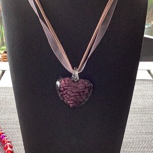 Laila Rowe sign glass heart pendant